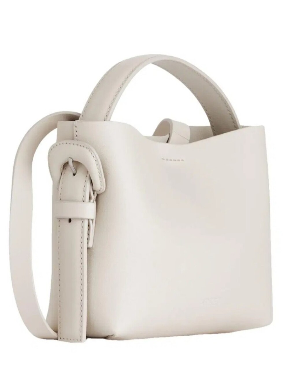 Arket Cream Leather Mini Shoulder Bag